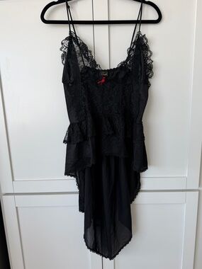 Vintage Lace High Low Lingerie Dress
